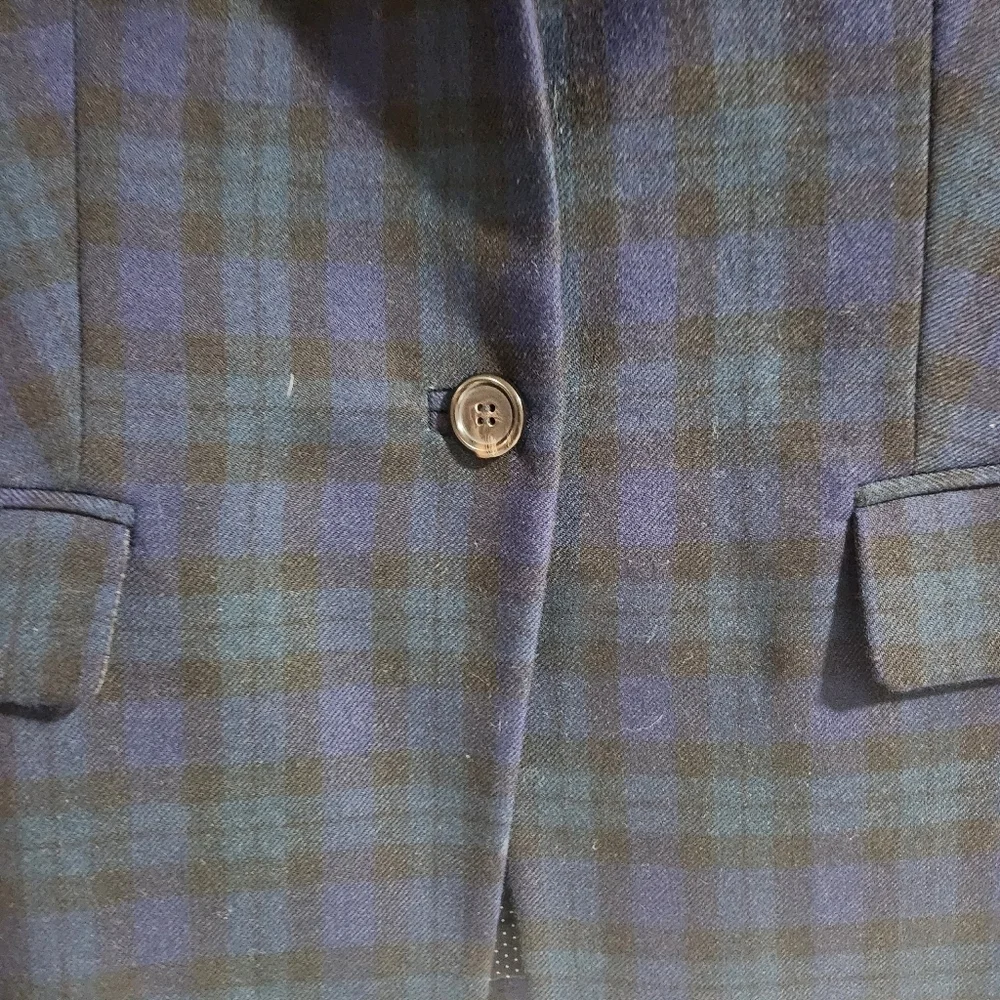 J. Crew Womens Size 10 Schoolboy Blazer Tartan Plaid 100% Wool - Picture 4 of 7
